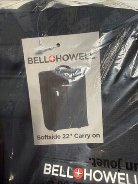 New Bell Howell Black Softside Carry-On Bag - 22" Travel Spinner Alternative